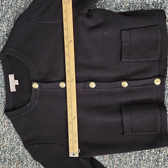 J. Crew Emilie Black Sweater Blazer Size Small 100% Cotton - Picture 7 of 7